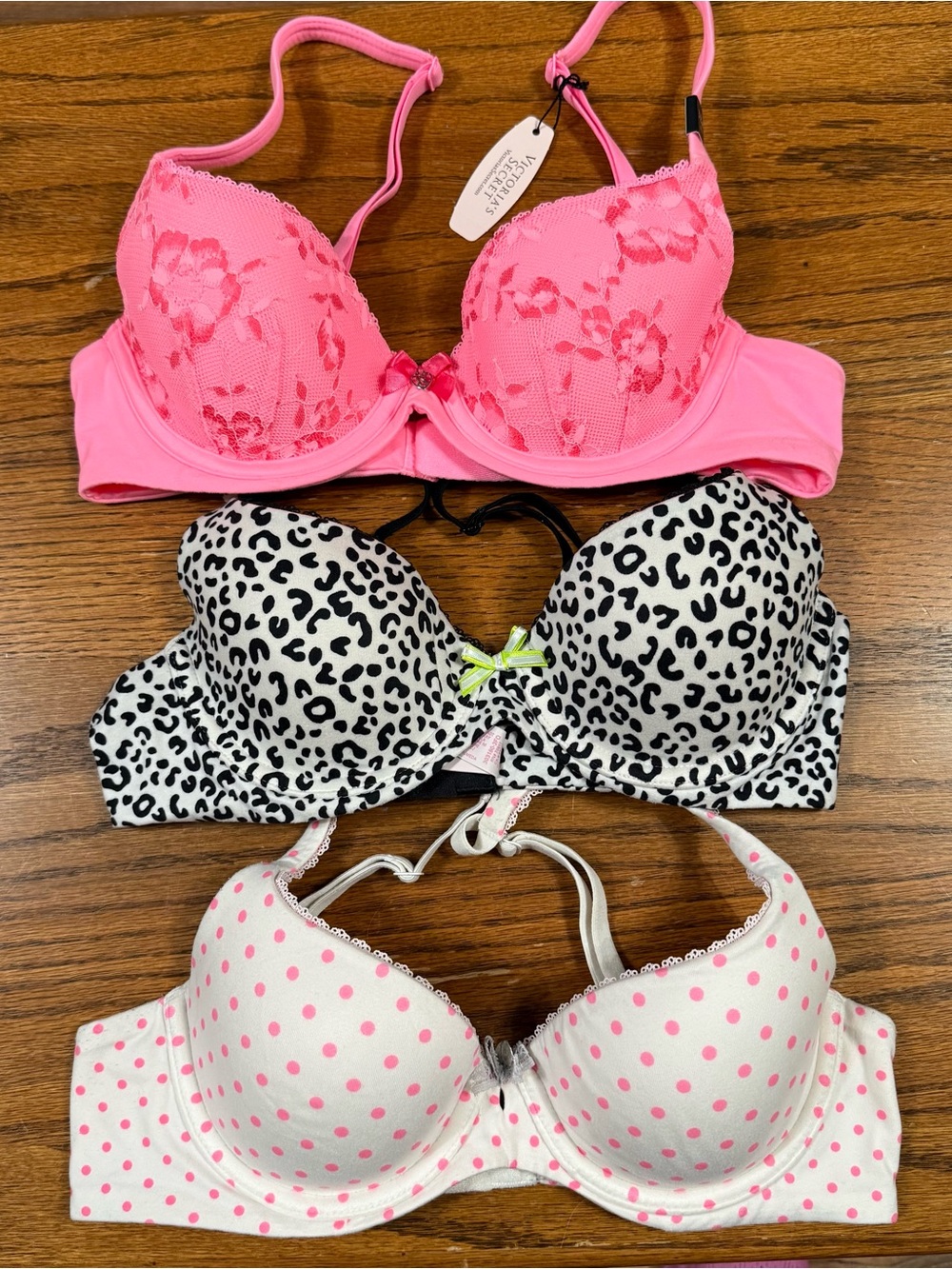 Victoria's Secret Hot Pink Lace Push-Up Bra